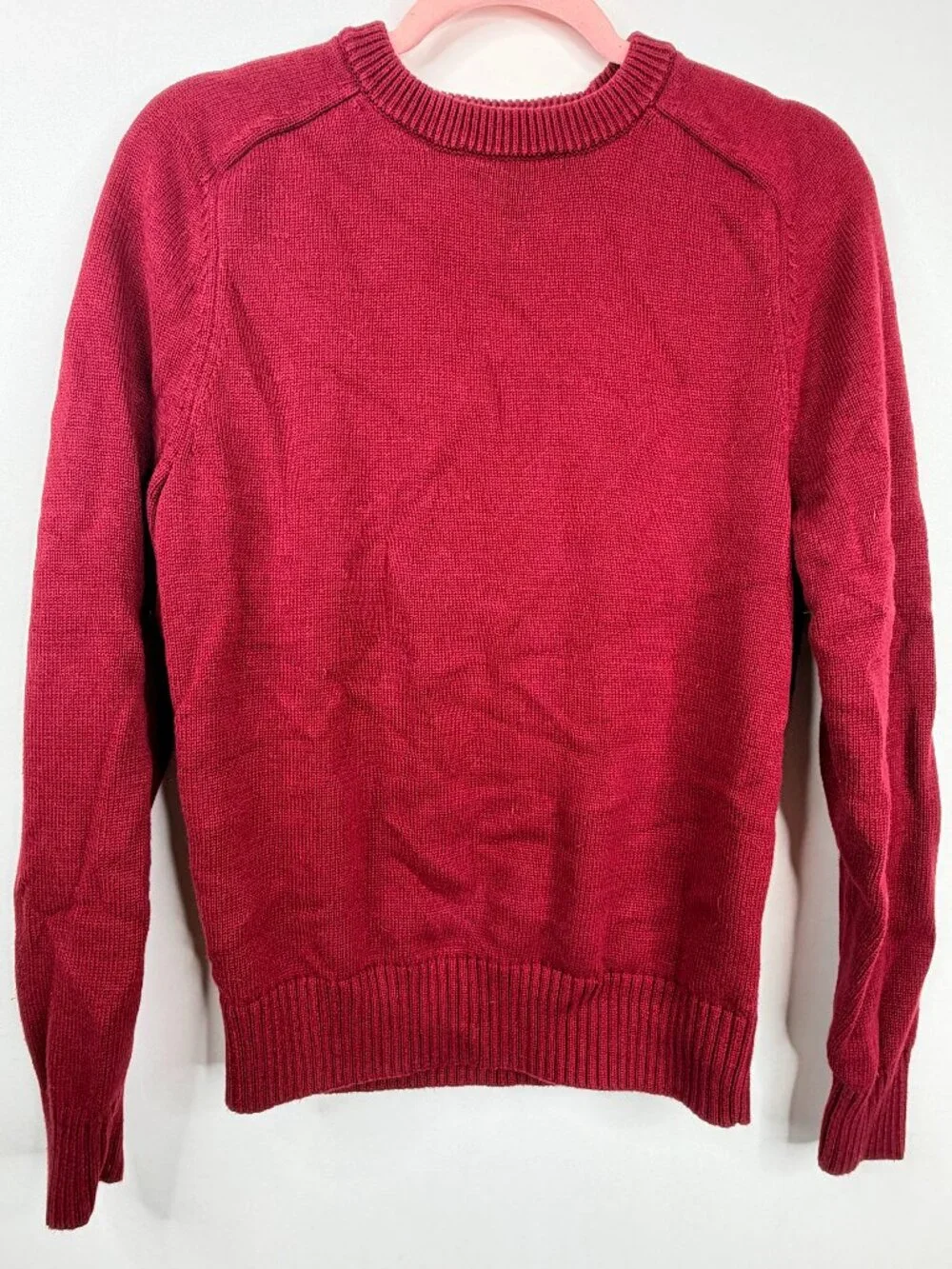 J. Crew Heritage Cotton Crewneck Sweater Red Ochre Small #A3080